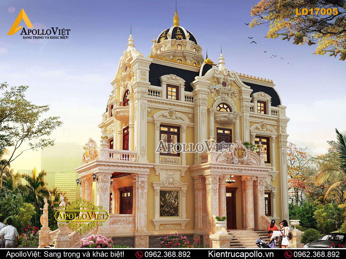 Biệt thự 2 tầng tân cổ điển tinh tế trong từng chi tiết LD17005